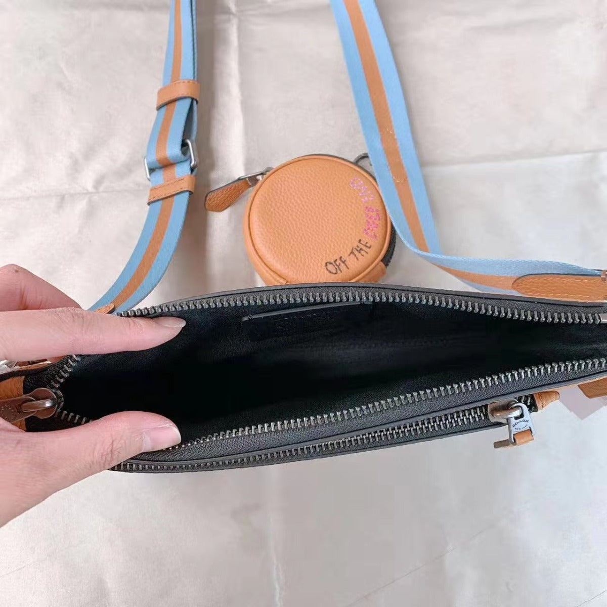 Coach C8290 Holden Crossbody With Diary Embroidery In Gunmetal/Penny Multi Coach C8290 Holden Crossbody With Diary Embroidery In Gunmetal/Penny Multi